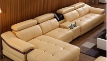 Bộ sofa da sang trọng phòng khách hiện đại